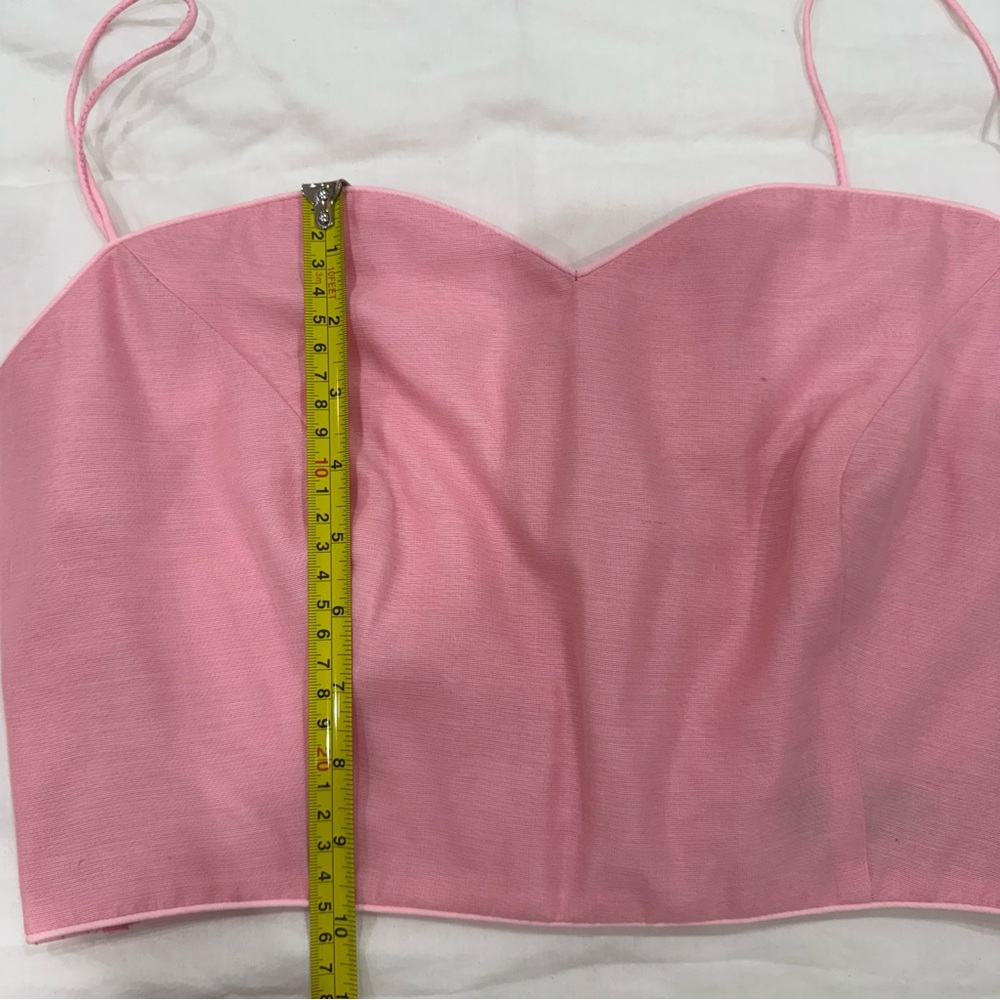Pink Sweetheart Crop Top bustier cami blouse one minute saree - Picture 7 of 7